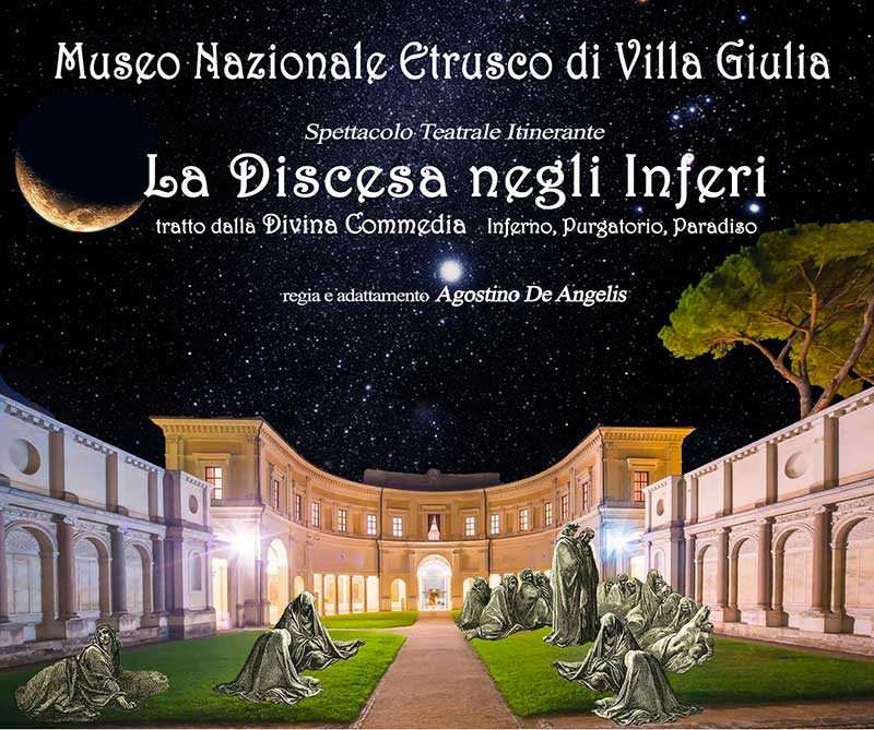 Al Museo Nazionale Etrusco di Villa Giulia in scena lo spettacolo “La Discesa negli Inferi” per la regia di Agostino De Angelis