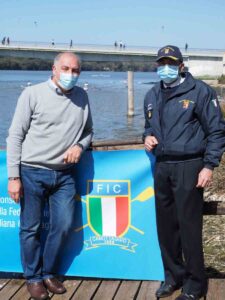Mariremo - 1° Meeting nazionale Società, Universitari e Master - Sabaudia 6 Da sinistra: Giuseppe Abbagnale - C. F. Sergio Lamanna