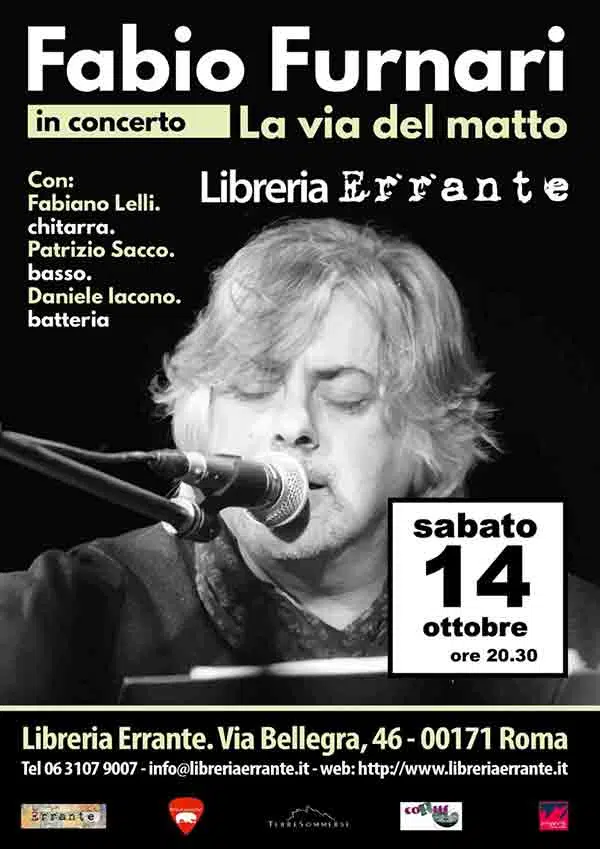 Fabio Furnari in concerto alla libreria Errante di Roma