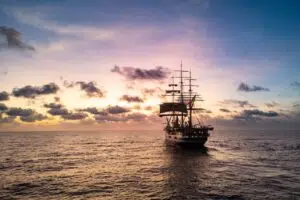 Nave Amerigo Vespucci - Drone al tramonto