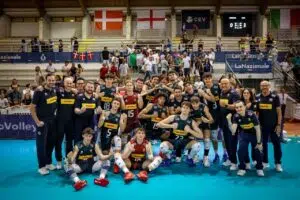 L'esultanza dell'Italia al Palasport di Viale delle Provincie