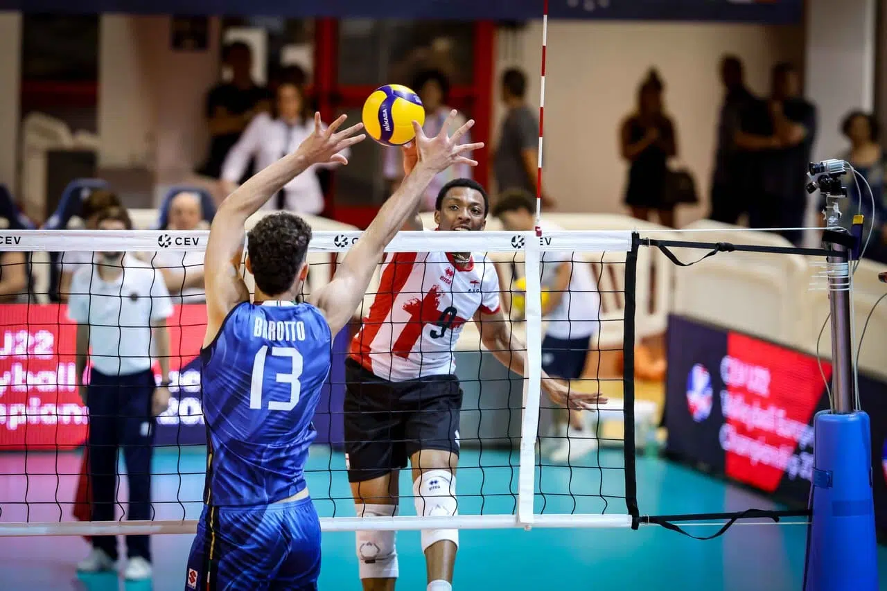 3 giocatori del Cisterna Volley convocati per le Universiadi 2025: in Germania Alessandro Fanizza, Tommaso Barotto e Tommaso Guzzo 2 Tommaso Barotto in azione (Foto Paola Libralato)