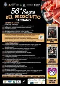 Sagra del Prosciutto di Bassiano: dal 25 al 27 Luglio apre la 56esima edizione