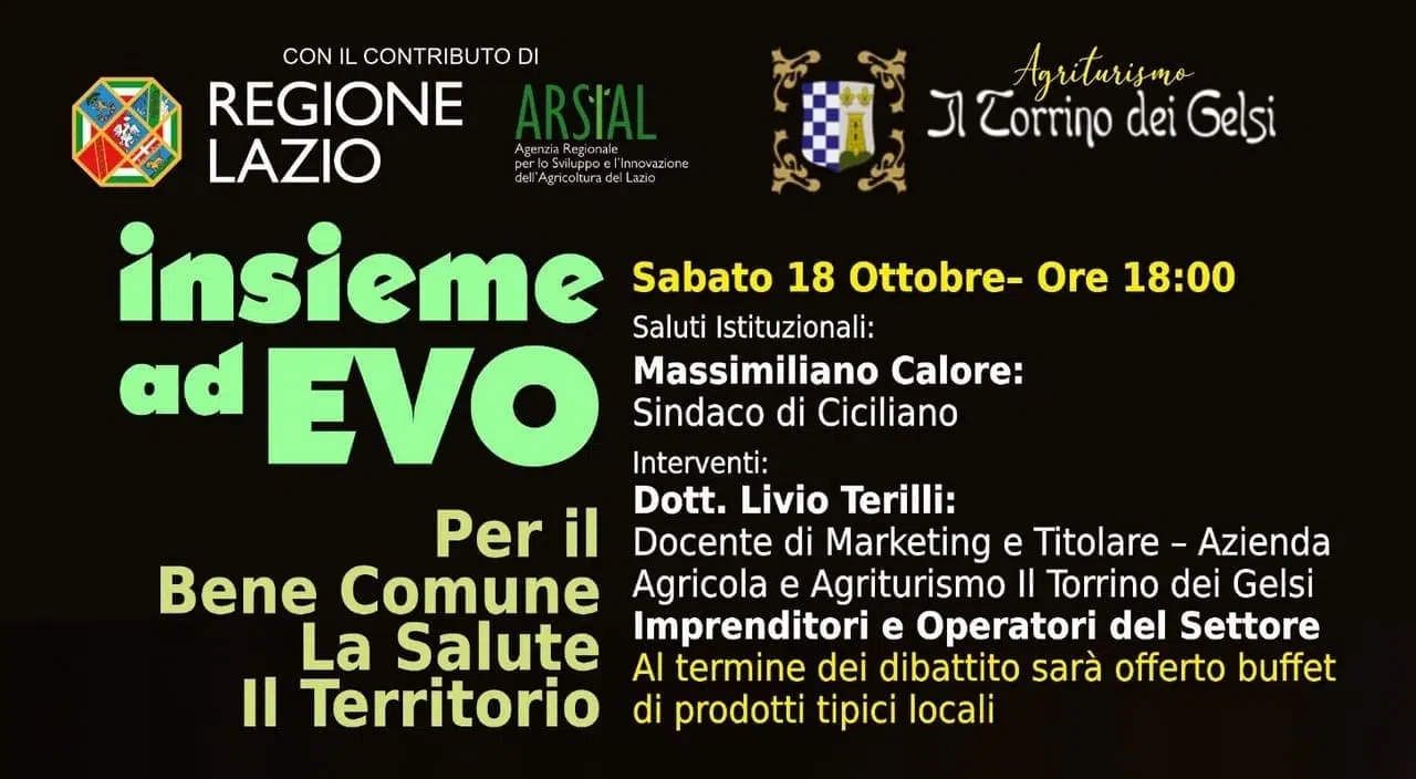 Insieme ad Evo: A Ciciliano l’incontro per lanciare uno studio di mercato rivolto alla filiera oleoturistica del territorio