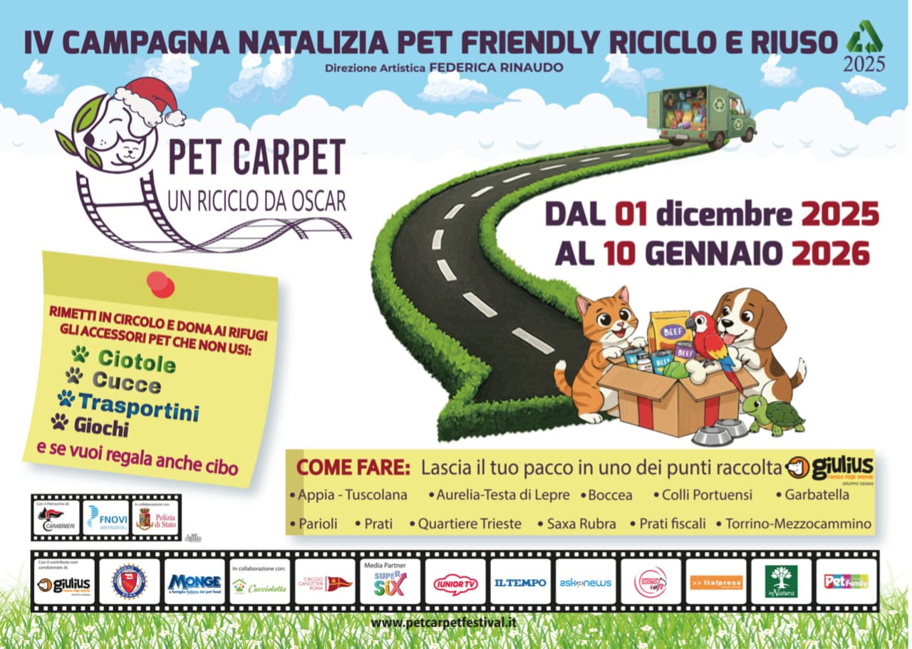 Sostenibilità a 4 zampe: A Natale rimetti in circolo cucce, ciotole, giochi inutilizzati e aiuta i rifugi con la campagna “Pet Carpet: Un riciclo da Oscar”
