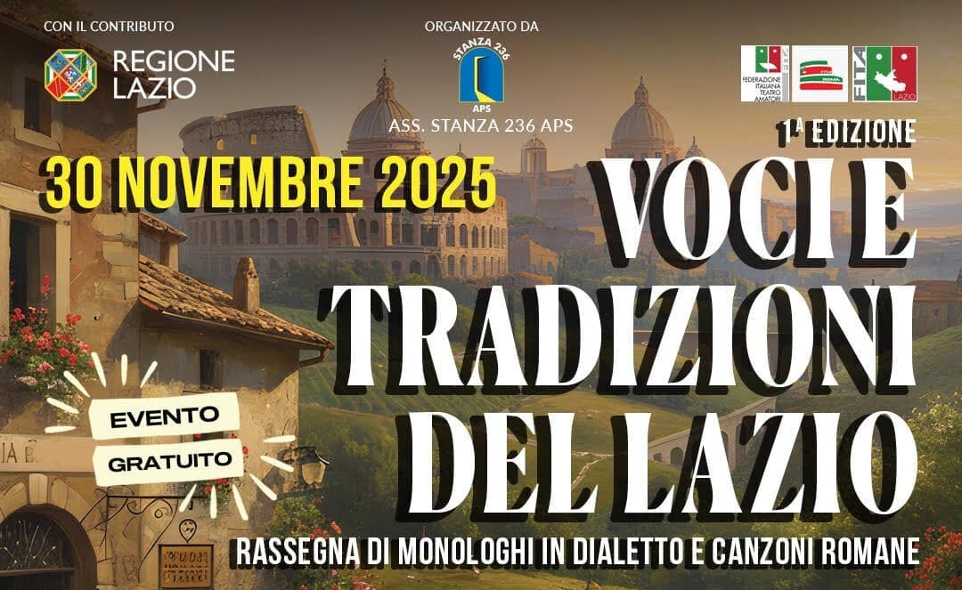 Voci e Tradizioni del Lazio: al Teatro Petrolini di Testaccio la rassegna di monologhi e canzoni in dialetto