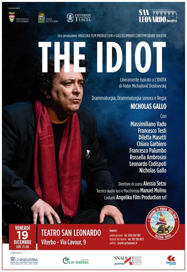 The Idiot: in scena la nuova creazione teatrale di Nicholas Gallo ispirata a Dostoevskij