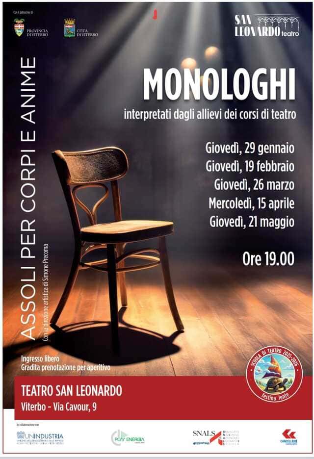 Teatro San Leonardo: riparte il ciclo “Monologhi, assoli per corpi ed anime”