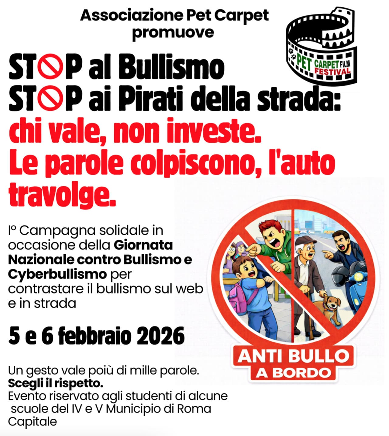Stop a Bullismo e Pirati della Strada: Antibullo a bordo e patente della gentilezza