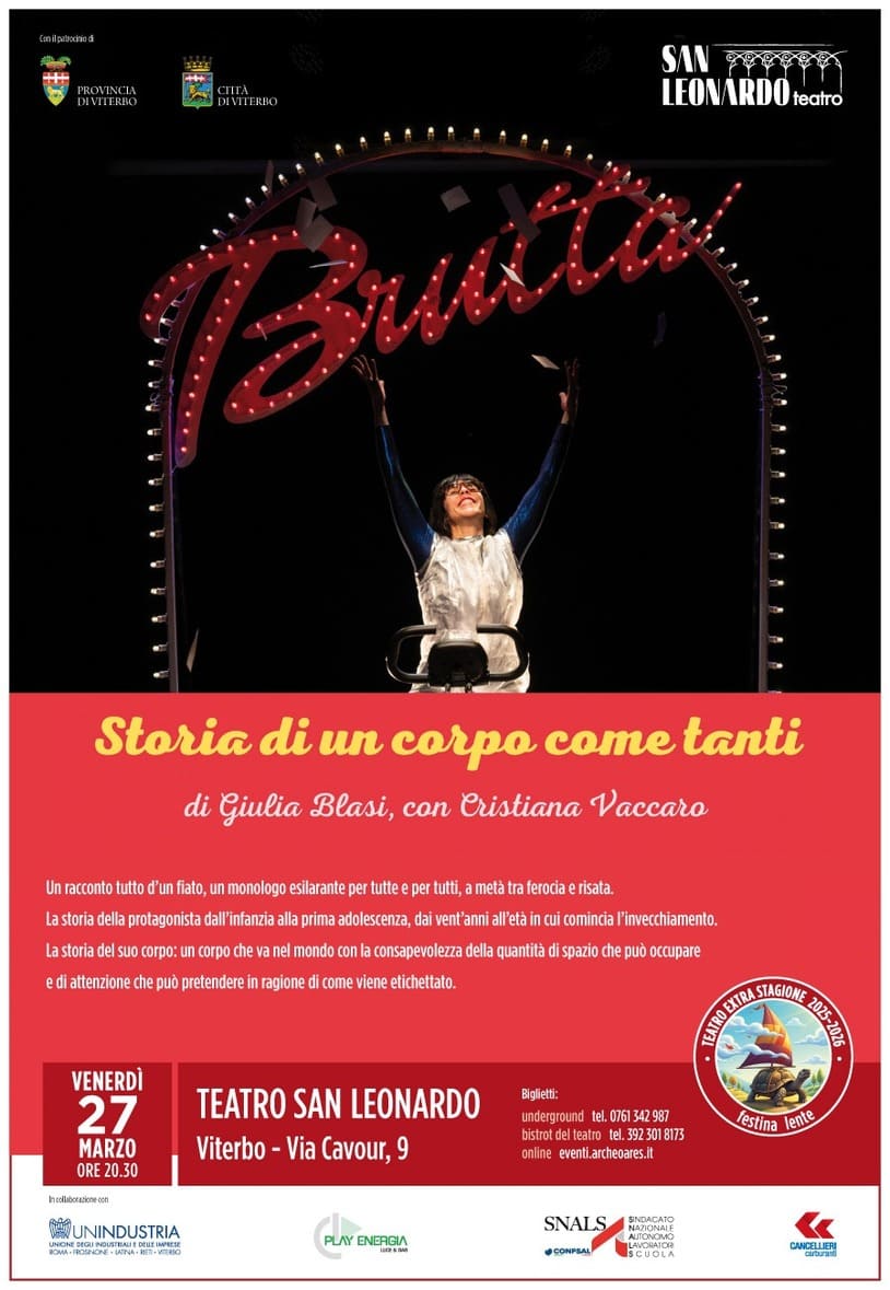 Brutta. Storia di un corpo come tanti 2 Brutta. Storia di un corpo come tanti - Teatro San Leonardo di Viterbo