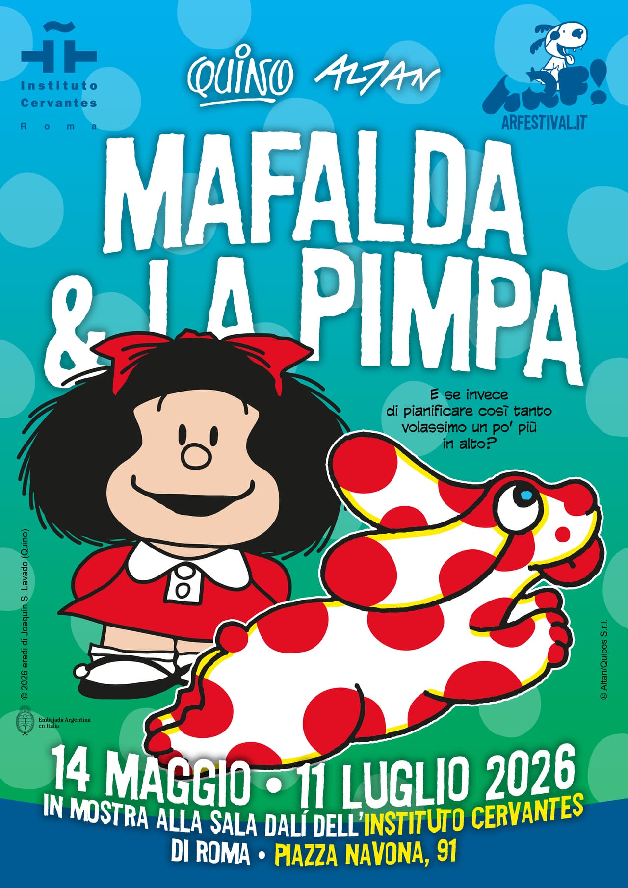 Mafalda & La Pimpa: Arte di Quino e Altan in mostra a Roma