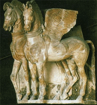 Cavalli Alati - Tempio Ara della Regina Cavalli Alati antica decorazione Tempio Ara della Regina a Tarquinia